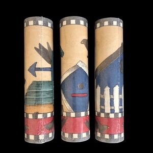 Lot of 3 Debbie Mumm Word Birds Wallpaper Border 3 rolls 15 yds Imperial DM7033B